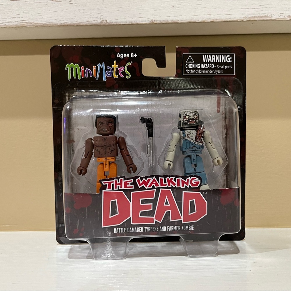 Walking Dead Tyreese and Zombie Mini Action Figure Toys